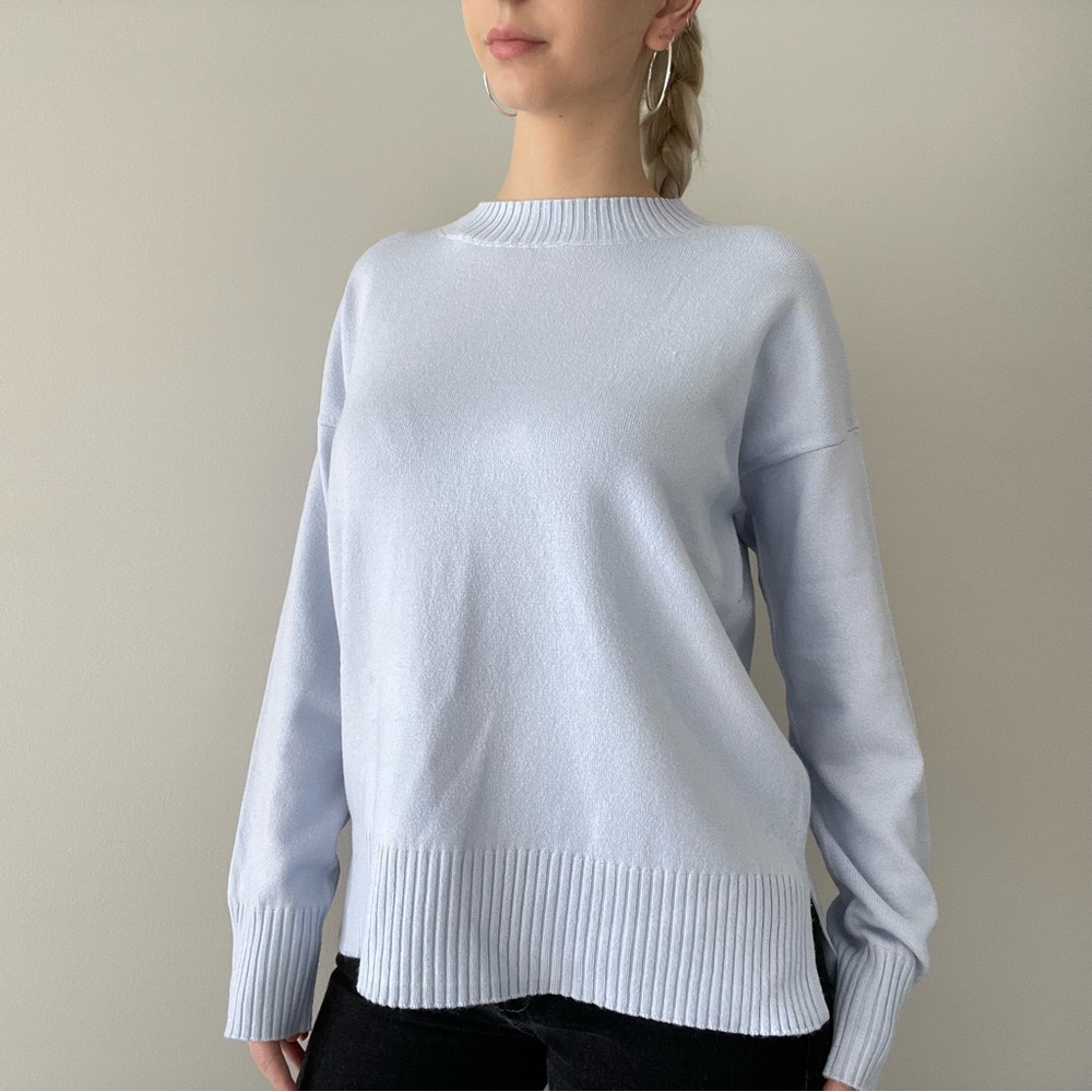 French connection light blue relaxed sweater